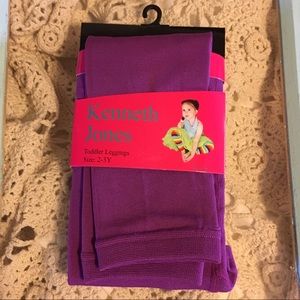 Purple Toddler Footless Leggings